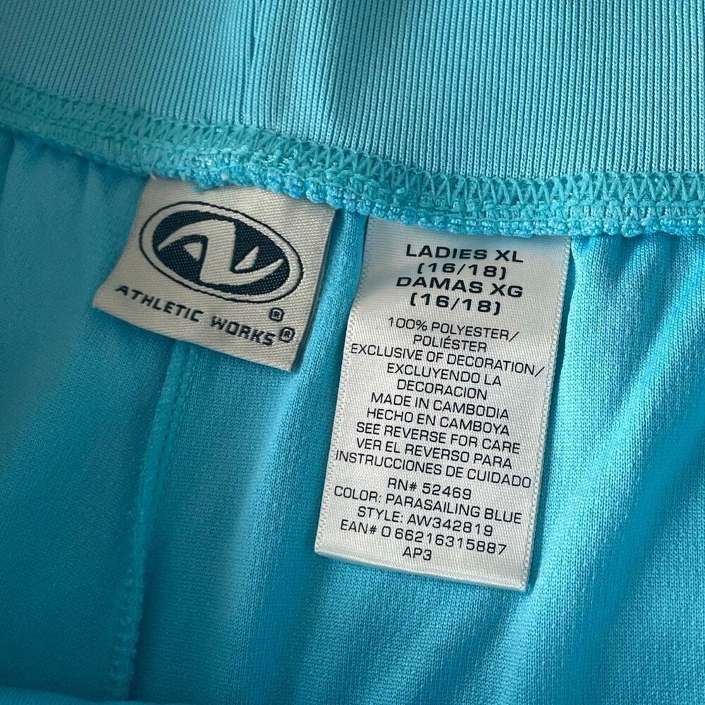 Athletic works light sky blue sports short capri workout yoga pants size XL16-18 - Picture 5 of 9